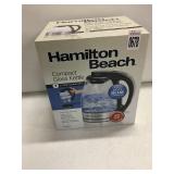 HAMILTON BEACH COMPACT GLASS KETTLE HAMILTON BEACH COMPACT GLASS KETTLE
