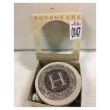 MONOGRAMS THIRSTSTONE SOLID SANDSTONE COASTER MONOGRAMS THIRSTSTONE SOLID SANDSTONE COASTER