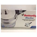 BUTTERFLY BLUELINE STAINLESS STEEL PRESSURE COOKER BUTTERFLY BLUELINE STAINLESS STEEL PRESSURE COOKER