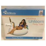 GOFLOATS INFLATABLE UNICORN PARTY TUBE GOFLOATS INFLATABLE UNICORN PARTY TUBE