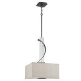 YOSMITE 3LT IRON+CRYSTAL PENDANT W/ FABRIC SHADE YOSMITE 3LT IRON+CRYSTAL PENDANT W/ FABRIC SHADE