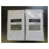 (2) NAYHA TEXTILES ONE VALANCE WHITE SIZE 80 X 11 (2) NAYHA TEXTILES ONE VALANCE WHITE SIZE 80 X 11