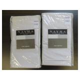 (2) NAYHA TEXTILES ONE VALANCE WHITE SIZE 80 X 11 (2) NAYHA TEXTILES ONE VALANCE WHITE SIZE 80 X 11