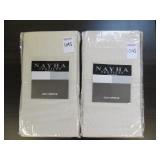 (2) NAYHA TEXTILES ONE VALANCE CREAM SIZE 80 X 38 (2) NAYHA TEXTILES ONE VALANCE CREAM SIZE 80 X 38