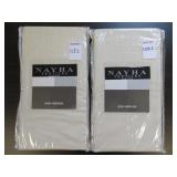(2) NAYHA TEXTILES ONE VALANCE CREAM SIZE 80 X 38 (2) NAYHA TEXTILES ONE VALANCE CREAM SIZE 80 X 38