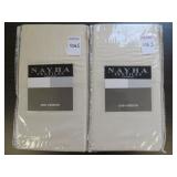 (2) NAYHA TEXTILES ONE VALANCE CREAM SIZE 80 X 38 (2) NAYHA TEXTILES ONE VALANCE CREAM SIZE 80 X 38
