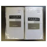 (2) NAYHA TEXTILES ONE VALANCE WHITE SIZE 80 X 38 (2) NAYHA TEXTILES ONE VALANCE WHITE SIZE 80 X 38