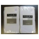 (2) NAYHA TEXTILES ONE VALANCE WHITE SIZE 80 X 38 (2) NAYHA TEXTILES ONE VALANCE WHITE SIZE 80 X 38