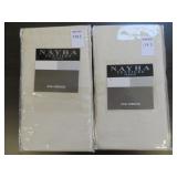 (2) NAYHA TEXTILES ONE VALANCE CREAM SIZE 80 X 16 (2) NAYHA TEXTILES ONE VALANCE CREAM SIZE 80 X 16