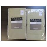 (2) NAYHA TEXTILES ONE VALANCE GREEN SIZE 80 X 16 (2) NAYHA TEXTILES ONE VALANCE GREEN SIZE 80 X 16
