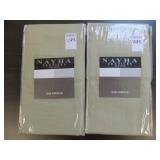 (2) NAYHA TEXTILES ONE VALANCE GREEN SIZE 80 X 16 (2) NAYHA TEXTILES ONE VALANCE GREEN SIZE 80 X 16