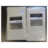 (2) NAYHA TEXTILES ONE VALANCE CREAM SIZE 80 X 16 (2) NAYHA TEXTILES ONE VALANCE CREAM SIZE 80 X 16