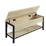48" OPEN-TOP STORAGE BENCH W/SHOE SHELF