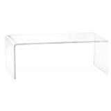 CLEAR TEMPERED GLASS COFFEE TABLE