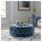 TUFTED ROUND OTTOMAN