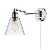 SET OF 2 GLOBE 1 LIGHT WALL SCONCE