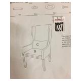 PARSON LINEN WINGBACK CHAIR (NOT ASSEMBLED)