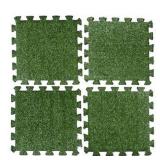 20-PIECE SYNTHETIC GRASS PUZZLE MAT SET