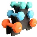 3-5-8LBS DUMBBELL SET W/STAND