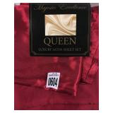 LUXURY SATIN SHEET SET SIZE-QUEEN