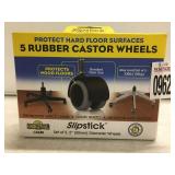 5 RUBBER CASTOR WHEELS