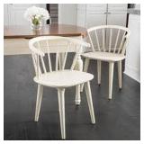 TOTAL OF 2 ROUNDED BACK SPINDLE DINING CHAIR