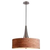 BULLETIN 3-LIGHT BRUSHED STEEL CEILING PENDANT