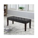 ROUNDHILL FURNITURE OTTOMAN BENCH(NOT ASSEMBLED)