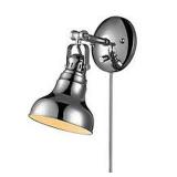 GLOBE PLUG IN WALL SCONCE