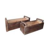 2PC WOOD PLANTER