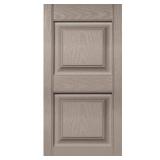 MID AMERICA 2-PIECE VINYL RAISED PANEL SHUTTER, SZ