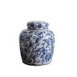 CERAMIC GINGER JAR W/LID