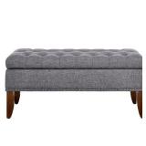 TUFTED STORAGE BENCH (NOT ASSEMBLED)