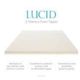 LUCID 3" GEL MEMORY FOA MATTRESS TOPPER