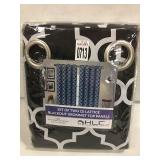 SET OF 2 LATTICE BLACOUT GROMMET TOP PANELS 52X63"