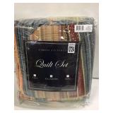 FINELY STITCHED QUILT SET FULL/QUEEN