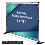 Aktop Backdrop Banner Stand 8'x10' Black
