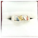Sterling Silver Natural Citrine Ring, Size ,