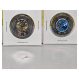 Canada Toonie Coin Pair 2018 & 2020
