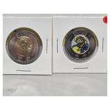 Canada Two Dollar Coins, Polar Bear & Coloured Dra
