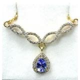 Gold Plated Sterling Silver Natural Tanzanite