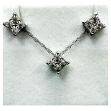 Sterling Silver Natural Diamond (0.10ct) Earrings