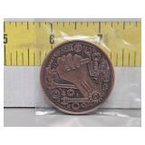 Copper Round Coin 'clean Money' Design