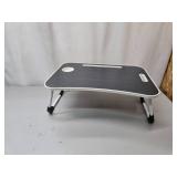 Black Folding Laptop Desk With Cup Holder