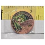 1 Oz Fine Copper Coin: White-tailed Deer