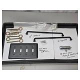 4-gang Black Wall Plate & Hardware Kit