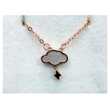 Rose Gold Plated Sterling Silver Mother Of Pearl