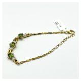 Gold Plated Sterling Silver Natural Peridot