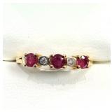 Gold Plated Sterling Silver Natural Enhanced Ruby