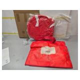 Akasy Red Christmas Print Quilt Set